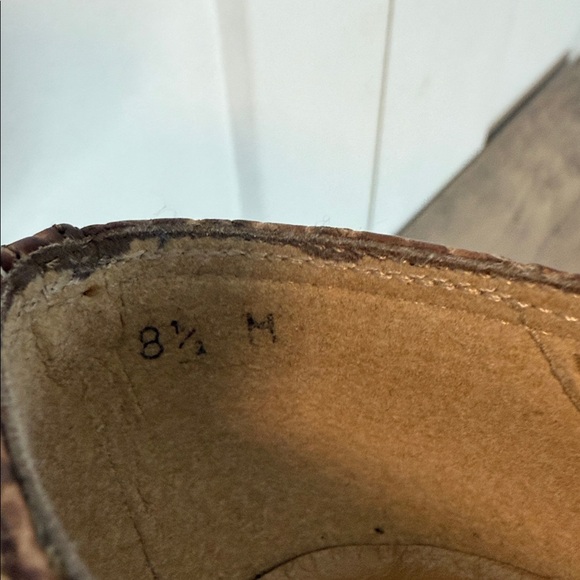 Vintage Stuart Weitzman Woven Crocodile accent Kitten Leather Heels - 8.5 - Picture 6 of 7